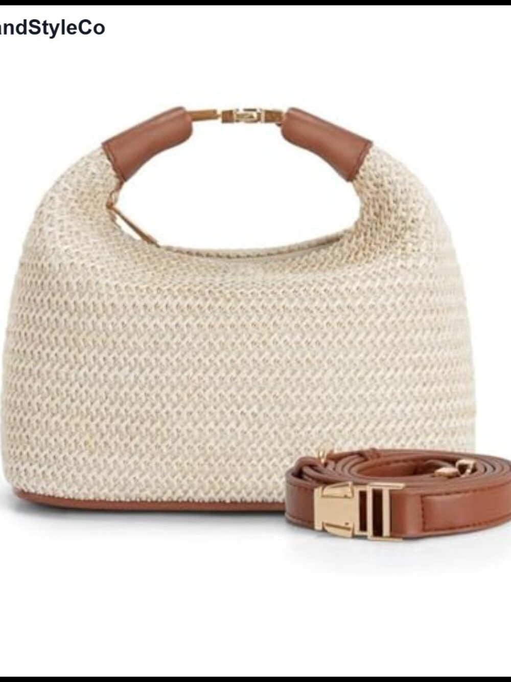 Woven Straw Crossbody Bag Faux Straw Shoulder Purse Top Handle